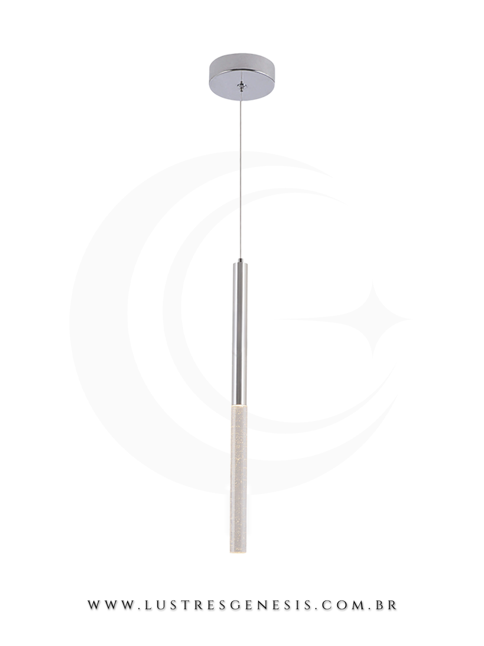 Luminaria Pendente LED Metal E Silicone 22cm 20W Bivolt 3000K 6000K, Cabeceira de Cama, Lavabo, Balcao de cozinha